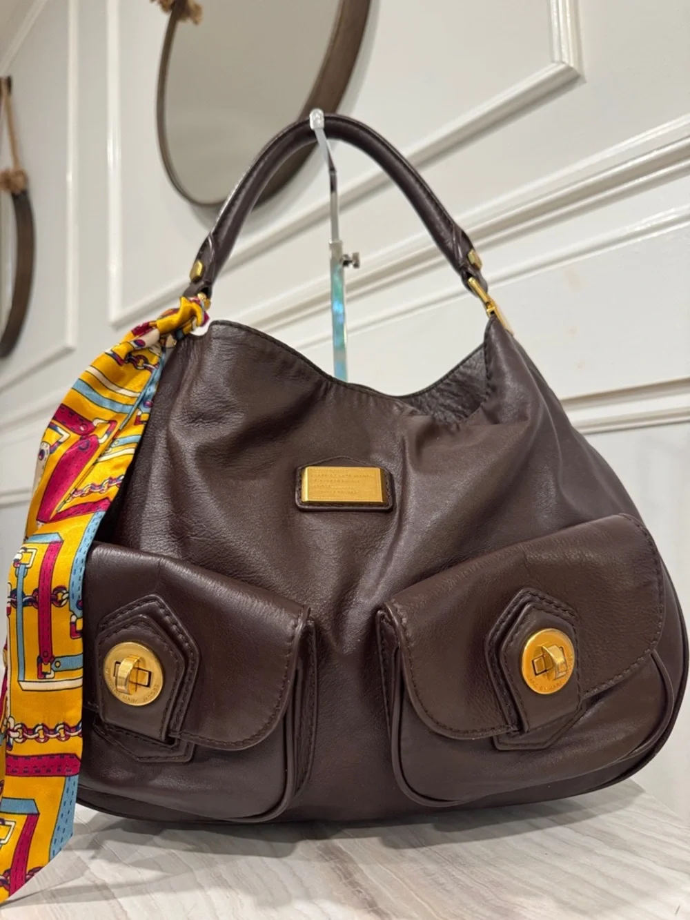 Marc Jacobs Bag Vintage Brown Leather Hobo